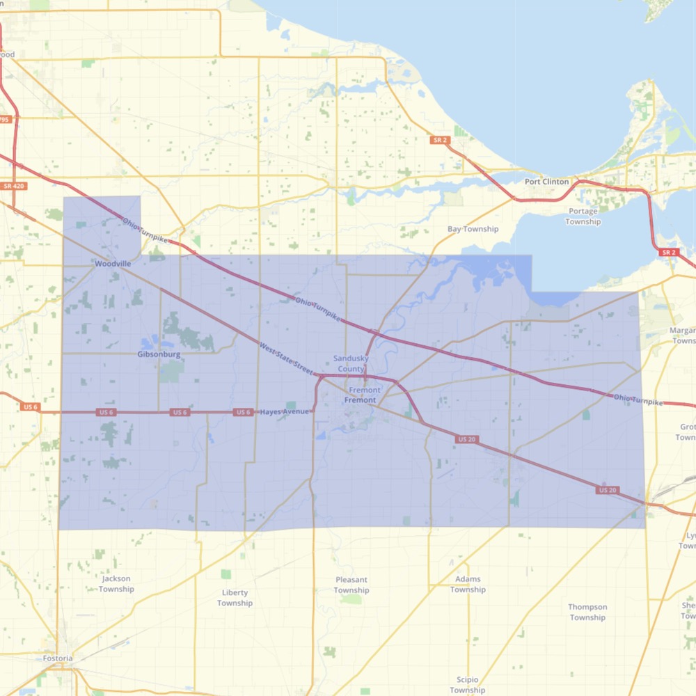 Sandusky Ohio Zip Code Map Map